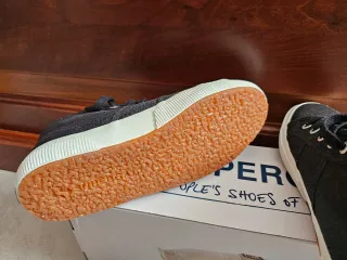 Superga 38 Glitter Nero Argento Nuove