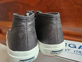 Superga 38 Glitter Nero Argento Nuove