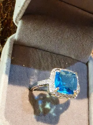 Anillo Plata con Piedra Azul