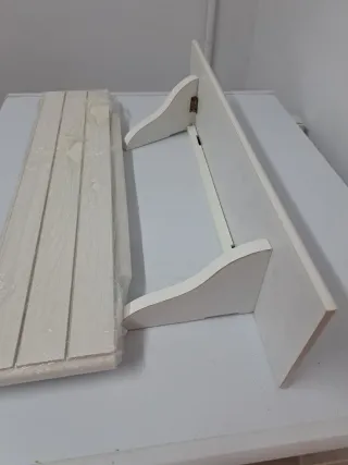 2 Estanterías Madera Blancas 60x14