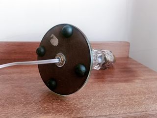 Lámpara de cristal y espejo vintage francesa