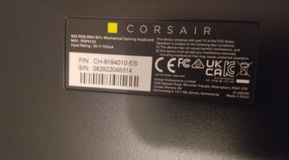 TECLADO CORSAIR K65 RGB MECANICO