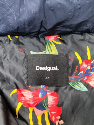 Chaqueta Desigual Azul Talla 44 Bordada
