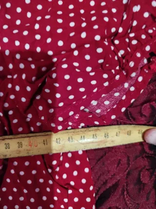 Blusa roja lunares vintage Talla S
