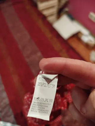 Blusa roja lunares vintage Talla S