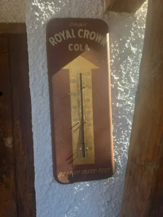 Placa Royal Crown Cola Termómetro Vintage
