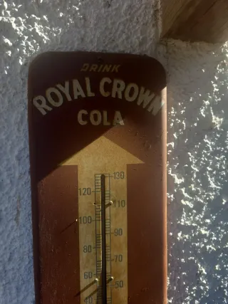 Placa Royal Crown Cola Termómetro Vintage