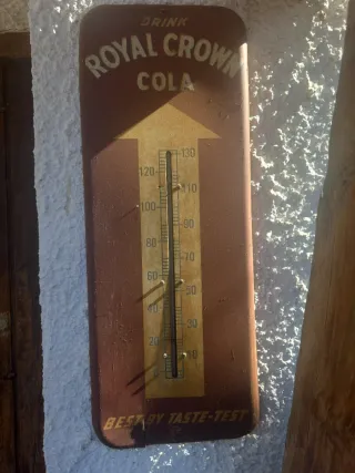 Placa Royal Crown Cola Termómetro Vintage
