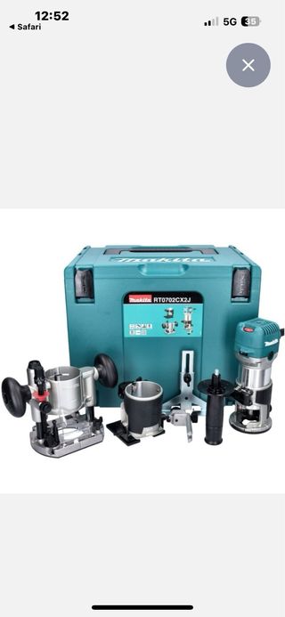 Fresadora Makita RT0702CX2J con maletín