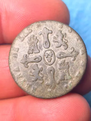 Isabel II 1837 8 maravedis JUBIA