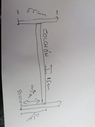 Cama nido Pino Somier 2 Colchones 80x190cm