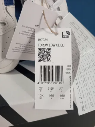 Scarpe Adidas Forum Low Bambini Bianco Blu