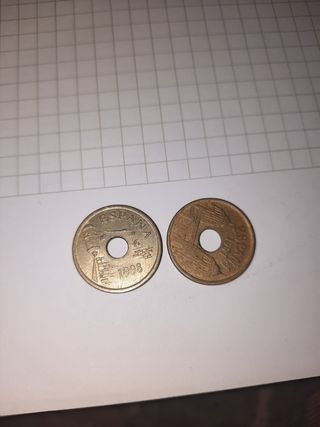 3 Monedas 25 Pesetas España 1980