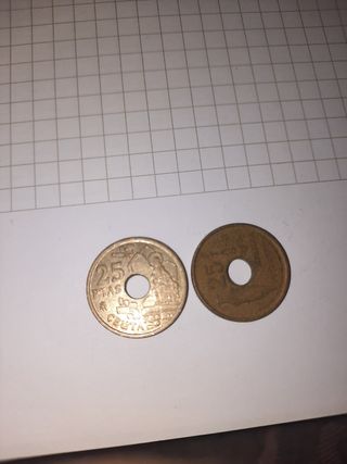 3 Monedas 25 Pesetas España 1980