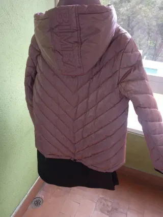 Abrigo Mujer BIMBA Y LOLA rosa metalizado