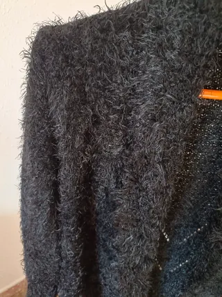 Chaqueta pelo corto negra Talla única