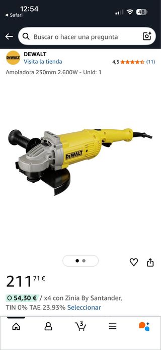 Amoladora Radial Dewalt DWE496 QS