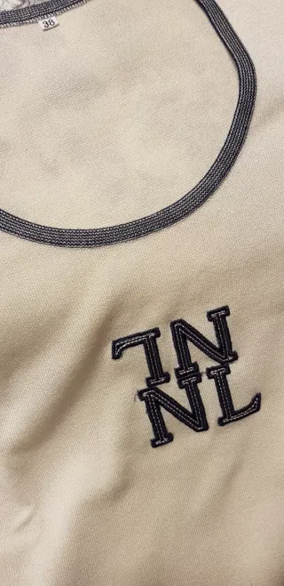 Naulover Top Beige y Azul