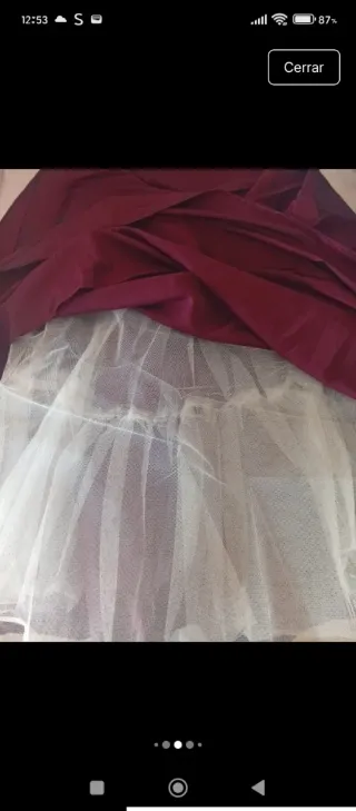 Vestido de fiesta burdeos
