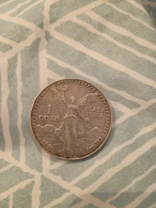 Moneda Antigua 1 Onza Plata Pura México 1991