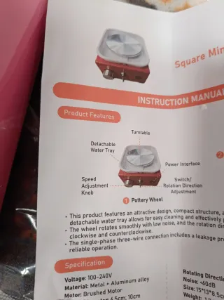 Torno de alfarería mini