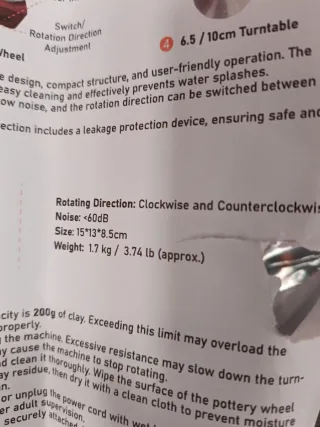 Torno de alfarería mini