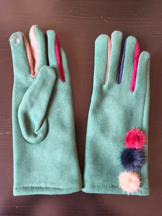 3 pares de Guantes: Frida Kahlo, Espirales, Verdes