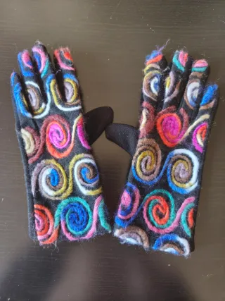 3 pares de Guantes: Frida Kahlo, Espirales, Verdes