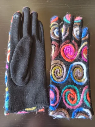 3 pares de Guantes: Frida Kahlo, Espirales, Verdes