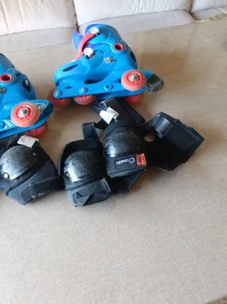 Patines Oxelo ajustables Talla 19-20-30-32 + Prote