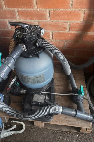 Piscina desmontable redonda con depuradora