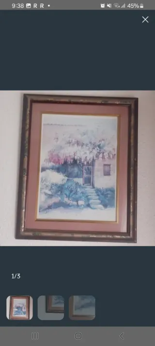 Cuadro decorativo madera y cristal