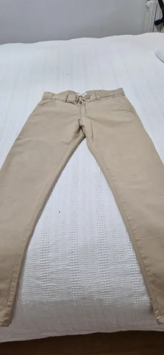 Pantalón chino teen Mango beige