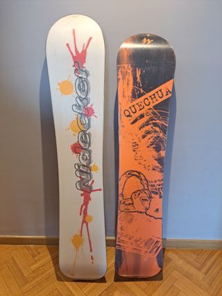 2 Tablas Snowboard con Fijaciones Y botas