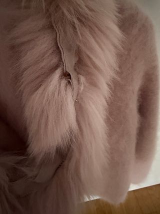 Chaqueta Interdee Rosa con Pedrería y Pelo