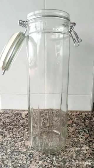 Tarro de cristal hermético grande (33cm)