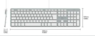 Teclado Mobility Lab AZERTY Mac USB Gris Blanco