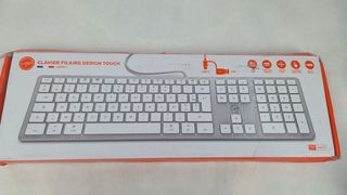 Teclado Mobility Lab AZERTY Mac USB Gris Blanco