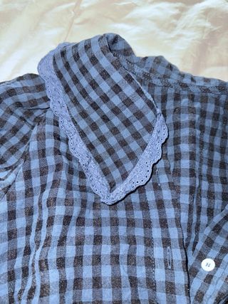 Camisa cuadros azul y negro talla S