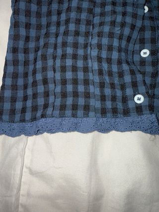 Camisa cuadros azul y negro talla S