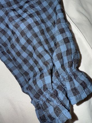 Camisa cuadros azul y negro talla S