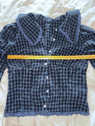 Camisa cuadros azul y negro talla S