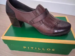 Zapatos Pitillos Piel Mujer Marrones
