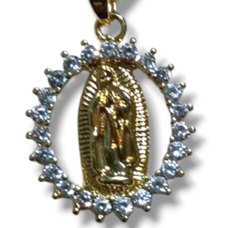 2 MEDALLAS VIRGEN DE GUADALUPE EN ESTUCHE