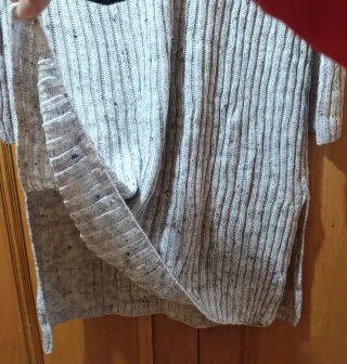 Jersey vestido punto Zara gris