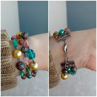 Bracciale multifilo arcobaleno