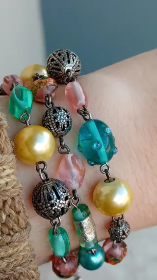 Bracciale multifilo arcobaleno