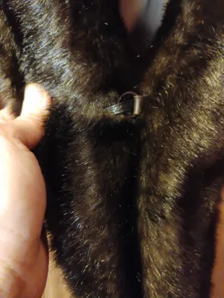 Chaqueta de piel con pelo