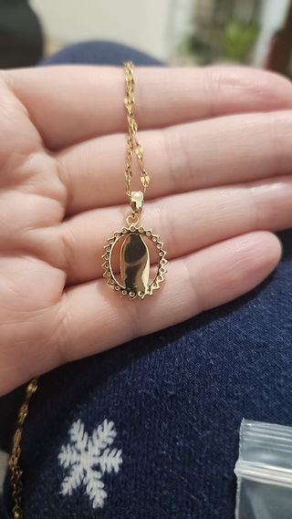 2 MEDALLAS VIRGEN MILAGROSA CON CADENAS DORADAS