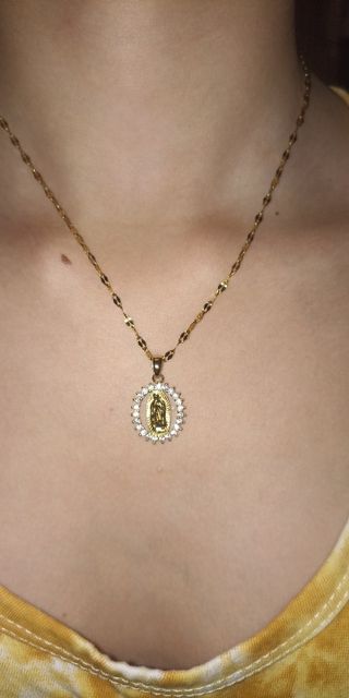 2 MEDALLAS VIRGEN MILAGROSA CON CADENAS DORADAS